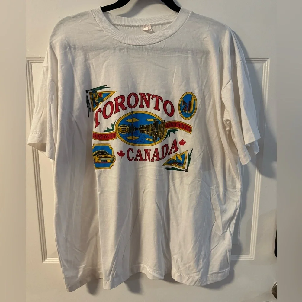 Vintage Toronto Canada Tourist Souvenir Graphic Tee Single Stitch XL Unisex - Picture 3 of 12